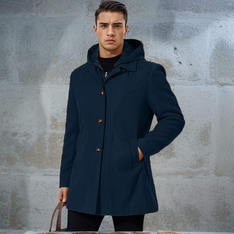 Men's transitional jacket with hood and modern detailing Skorter