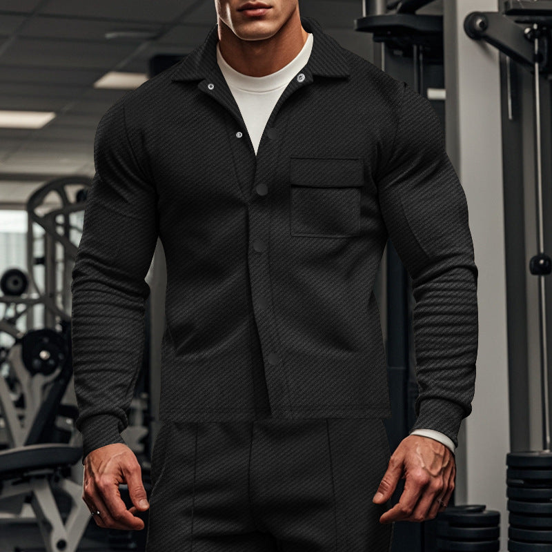 Men's men's jacket made of comfortable fabric with modern button details and chest pocket Skorter