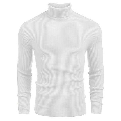 Men's turtleneck sweater made of fine rib knit Skorter