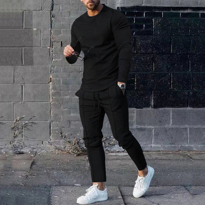 Men's sporty long-sleeve top with practical jogging pants Skorter