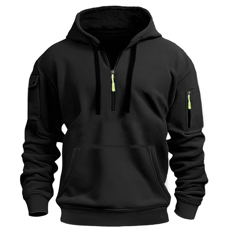 Men's sporty hoodie with zipper and practical pockets Skorter