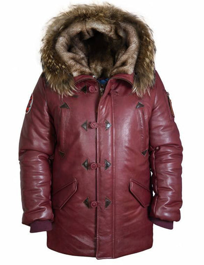 Men's winter parka with luxurious faux fur collar and warming lining Skorter