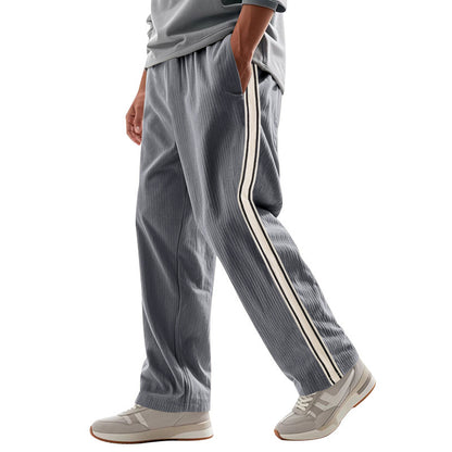 Men's Sporty Plank Pants with Stripe Design Skorter