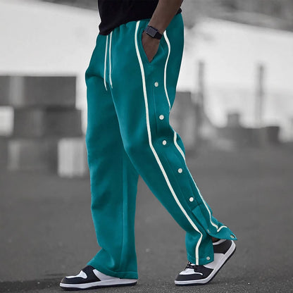 Men's sporty training pants with snap button closure Skorter