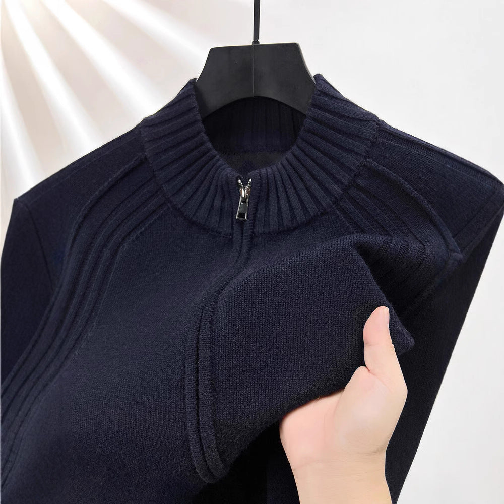 Men's zip-up cardigan with high collar Skorter