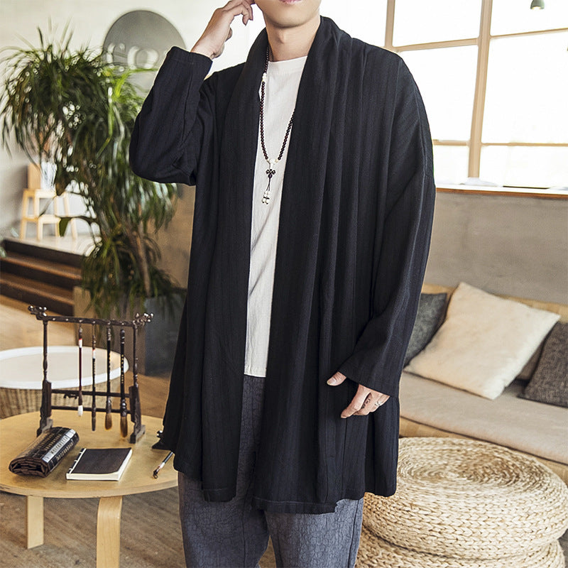 Men's casual kimono jacket with elegant cut and soft fabric Skorter