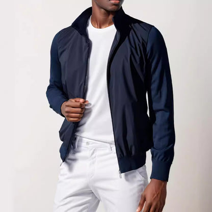 Men's sporty transitional jacket with modern stand-up collar and elastic cuffs Skorter