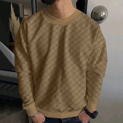 Men's Fashion Sweatshirt with Textured Design Skorter