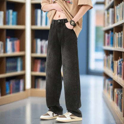 Men's wide jeans with a casual cut Skorter