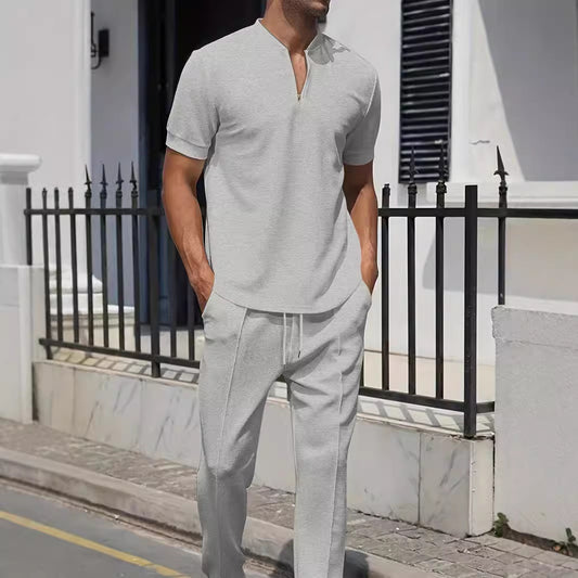 Men's sporty two-piece outfit with modern zipper and breathable materials Skorter
