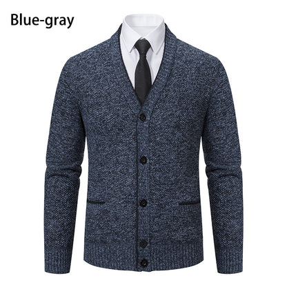 Men's cardigan with V-neck and elegant details Skorter