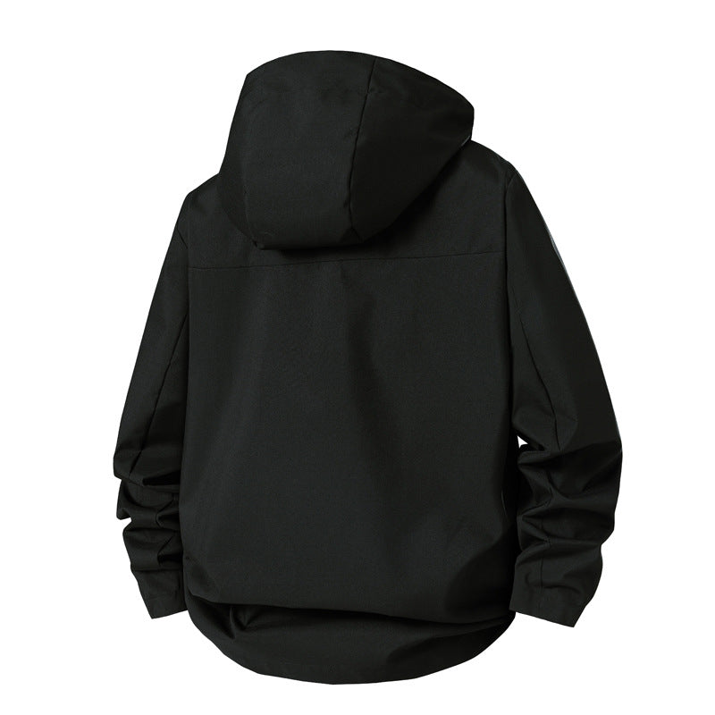 Men's technical transition jacket with adjustable hood rim Skorter