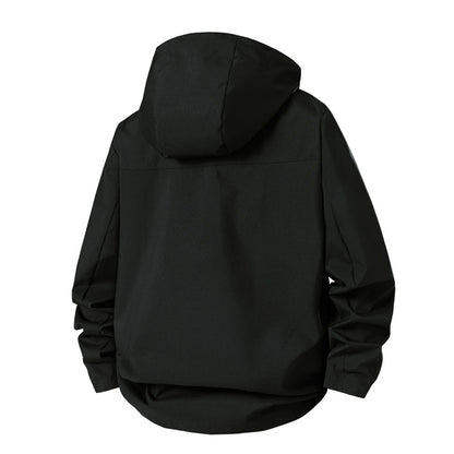 Men's technical transition jacket with adjustable hood rim Skorter