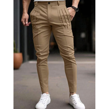 Men's stylish Slim-Fit suit trousers with pleated design Skorter