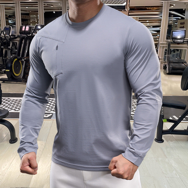 Men's Athletic Long Sleeve Shirt with Innovative Moisture Regulation Skorter