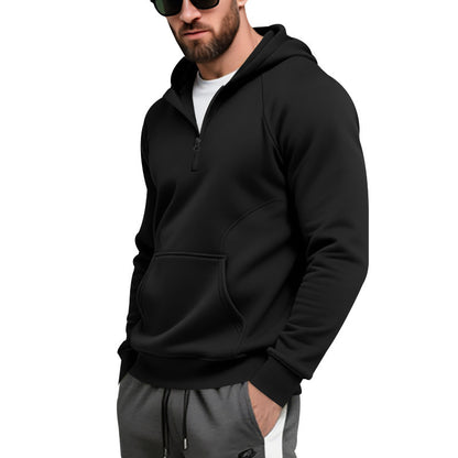 Men's sporty hoodie with modern zipper and practical pockets Skorter