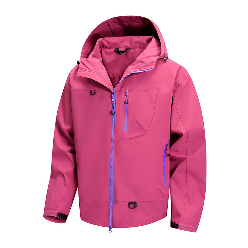 Men's technical outdoor jacket with waterproof fabric and adjustable hood system Skorter