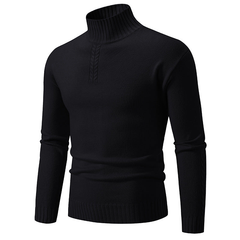 Men's turtleneck sweater made of coarse knit Skorter