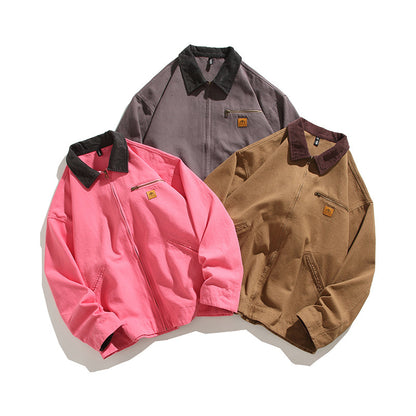 Men's robust leisure jacket with high collar and practical pockets Skorter