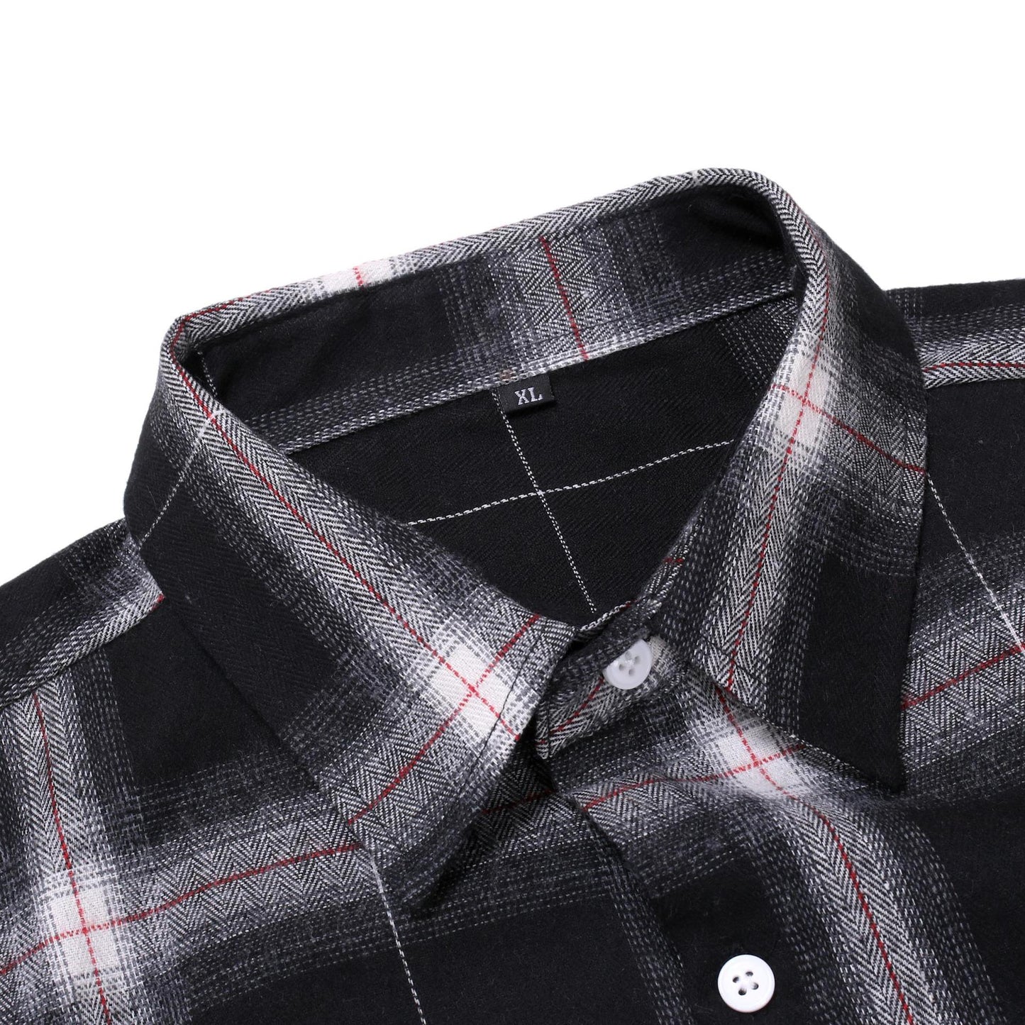 Men's Stylish Checkered Long Sleeve Shirt made of Soft Cotton Skorter