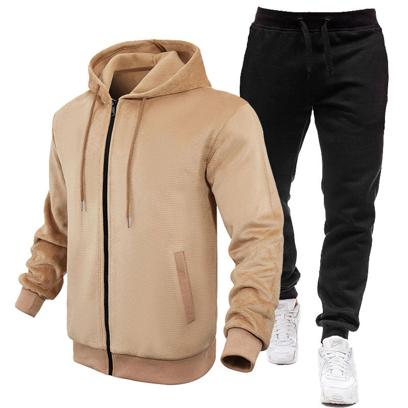 Men's sporty hoodie and tracksuit with fleece lining and practical pockets Skorter