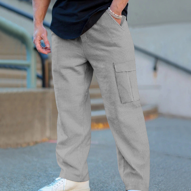 Men's cargo joggers with practical side pockets and elastic waistband Skorter