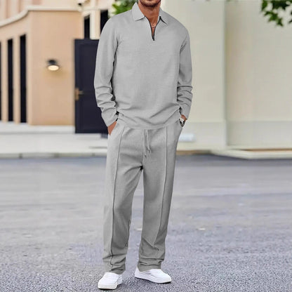Men's sporty polo shirt and jogging pants set Skorter