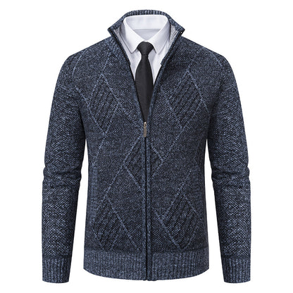 Men's cardigan with modern pattern and slim fit Skorter