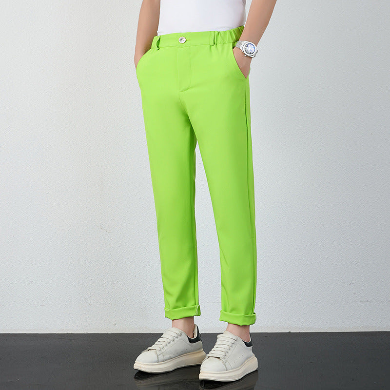 Men's Comfortable Chino Pants with Elastic Waistband Skorter