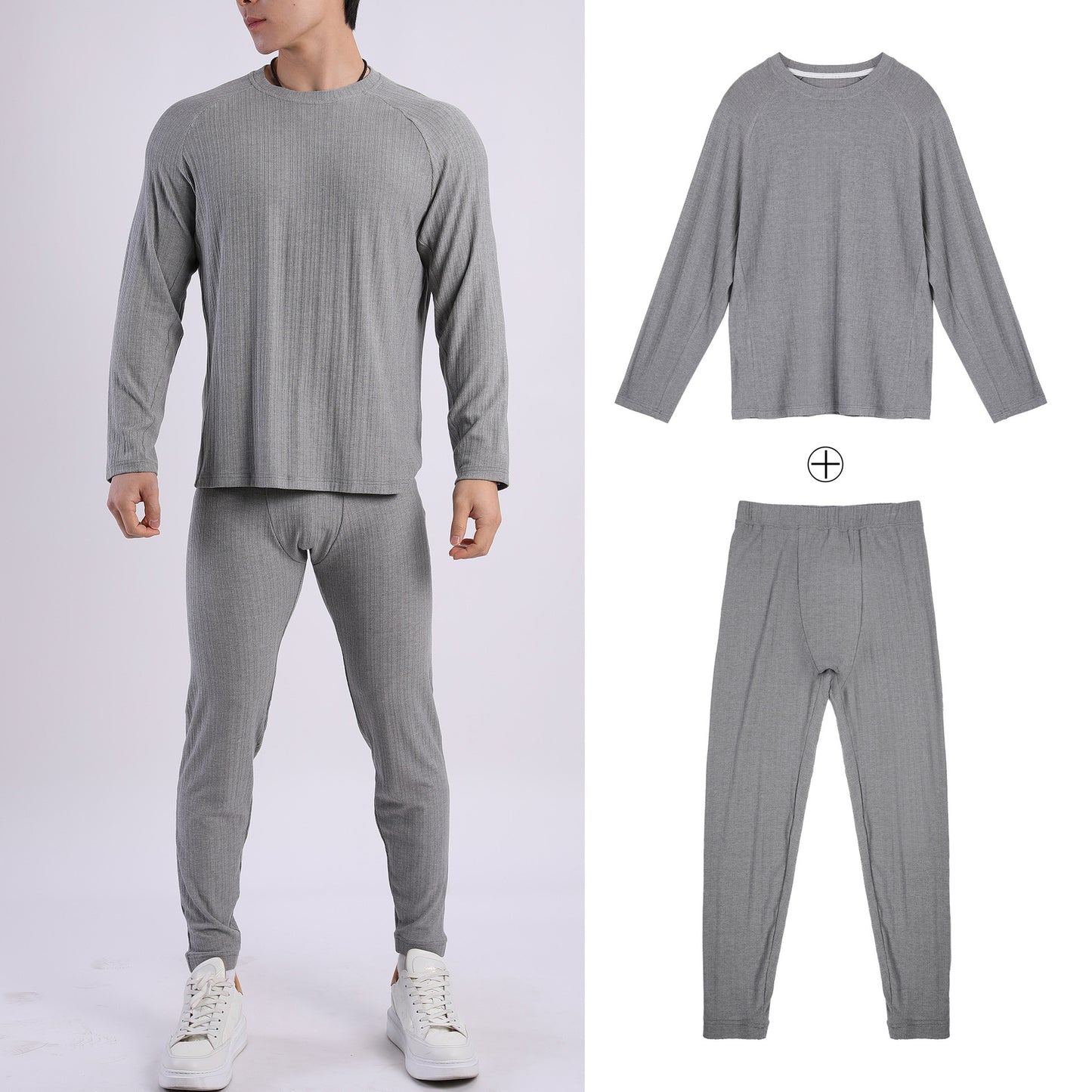 Men's thermal set with innovative heat insulation and moisture-wicking properties Skorter