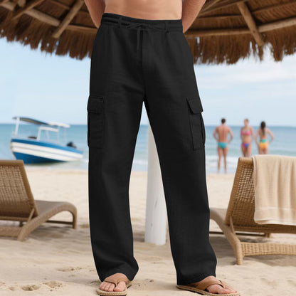 Men's cargo pants made of lightweight, breathable material with practical side pockets Skorter