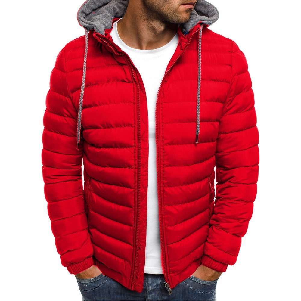 Men's padded transitional jacket with hood and sporty design Skorter