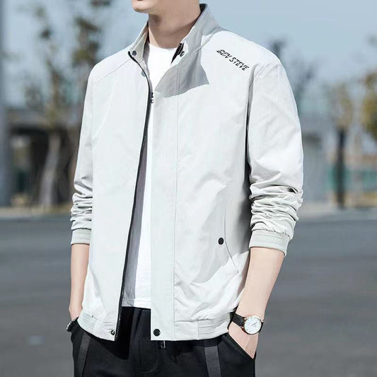 Men's sporty transitional jacket with high collar Skorter