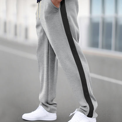 Men's sporty joggers with snap button closure and breathable material Skorter