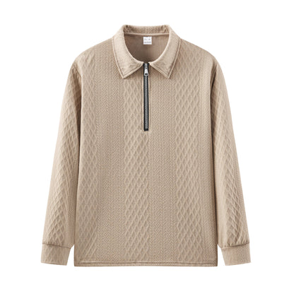 Men's sweatshirt with trendy stand-up collar and textured design Skorter