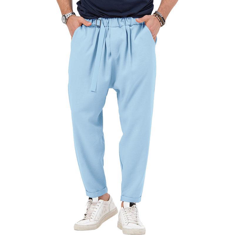 Men's stylish harem pants with elastic waistband and practical side pockets Skorter