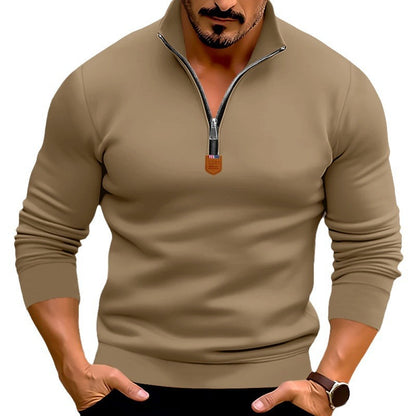 Men's pullover with short zip Skorter