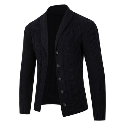 Men's cardigan with modern cable patterns and comfortable fit Skorter