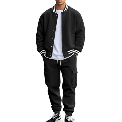 Men's sporty tracksuit with functional pockets and elastic waistband Skorter
