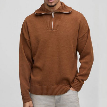 Men's sweater with short zipper Skorter