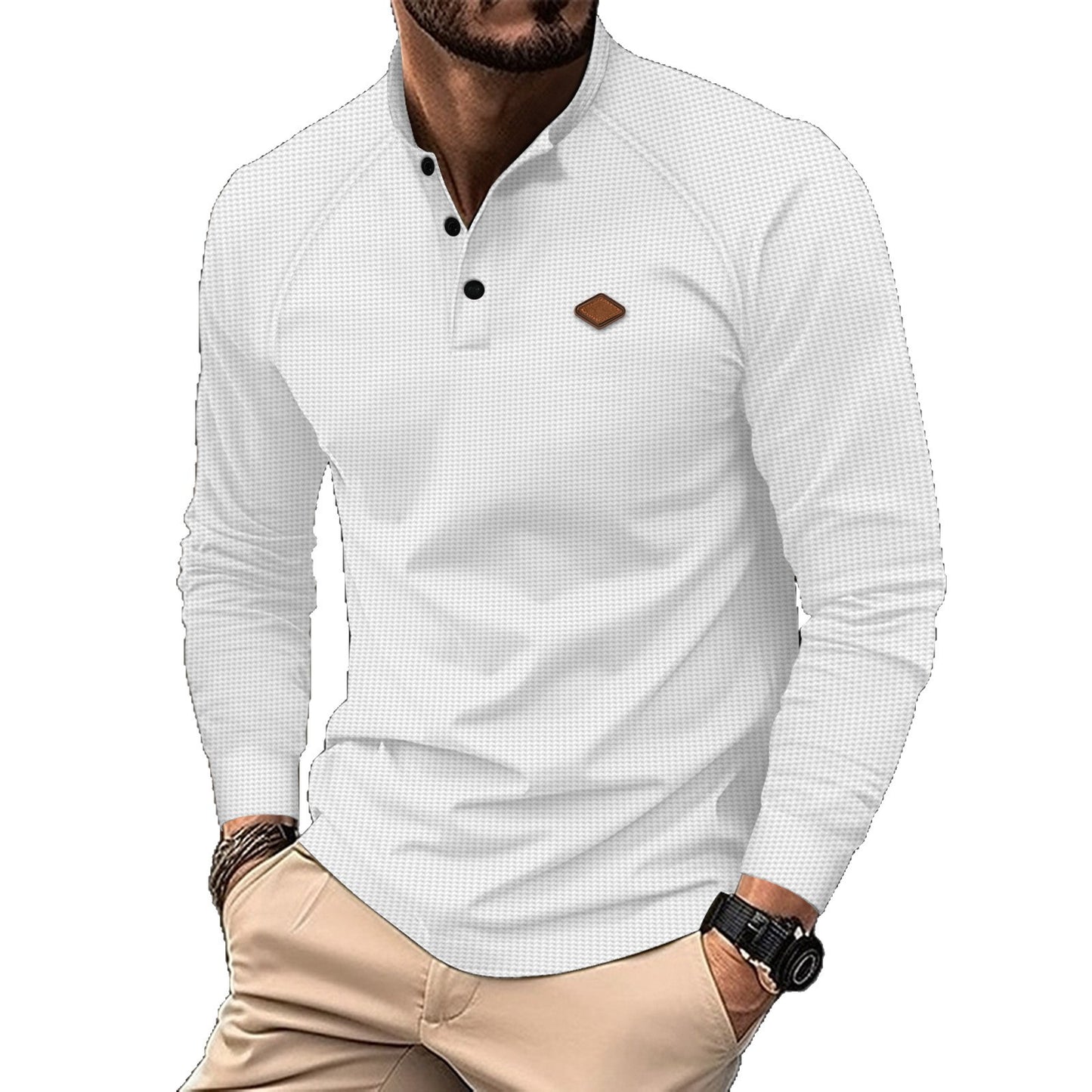Men's long sleeve shirt with fashionable design and practical details Skorter
