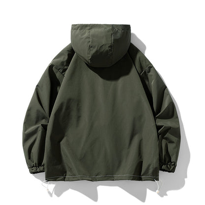 Men's windproof practical outdoor jacket with adjustable hood and large pockets Skorter