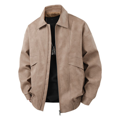 Men's transition jacket in a casual vintage style with side pockets and elastic cuffs Skorter