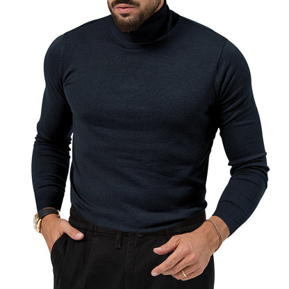 Men's elegant turtleneck sweater made of high-quality merino wool Skorter