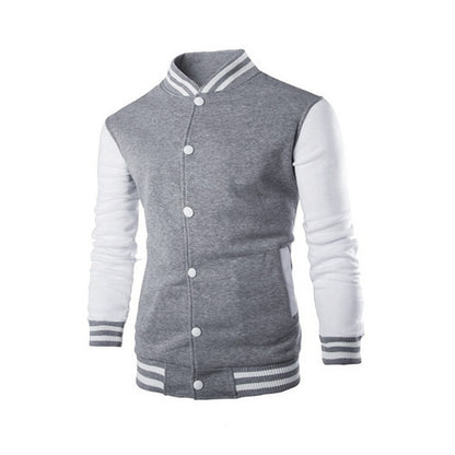 Men's sporty college jacket with contrasting sleeves and comfortable fit Skorter