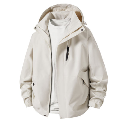 Men's technical transition jacket with adjustable hood rim Skorter