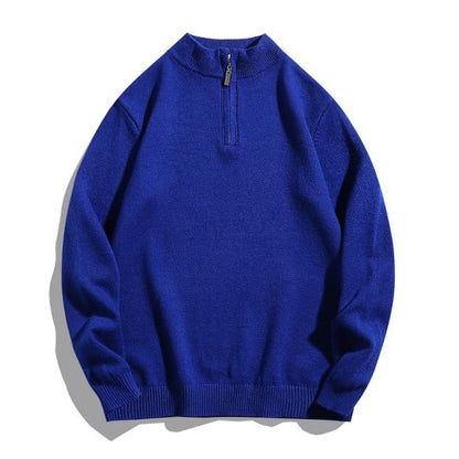 Men's sweater with modern standing collar and zipper Skorter