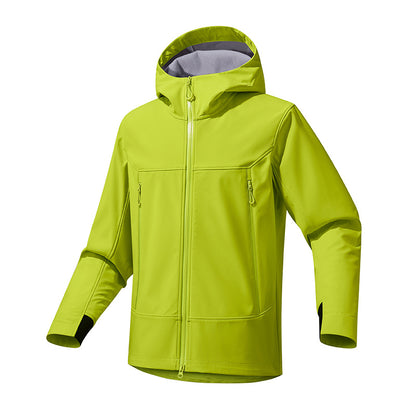 Men's technical outdoor jacket with waterproof material and adjustable hood Skorter