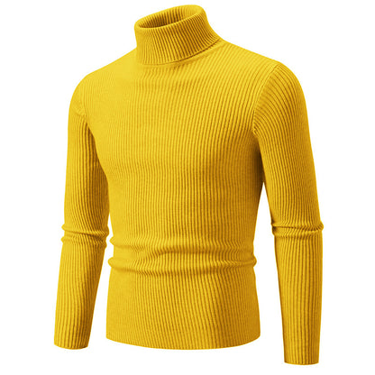 Men's turtleneck sweater made of fine rib knit Skorter 1758806066