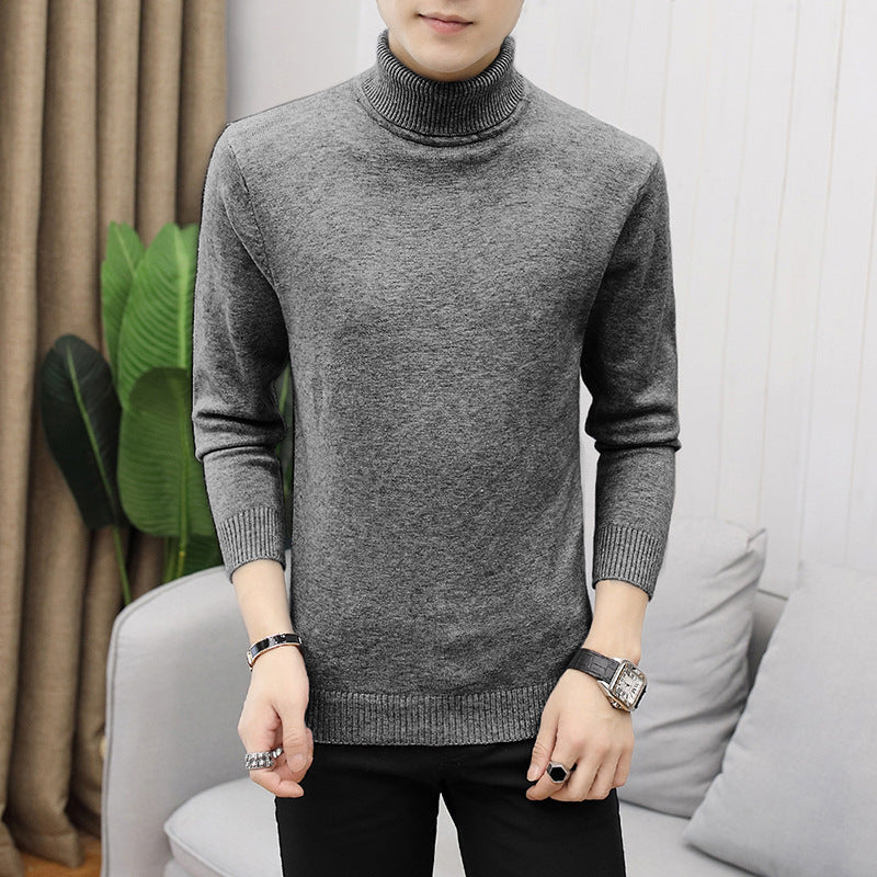 Men's stylish turtleneck sweater with fine structure Skorter